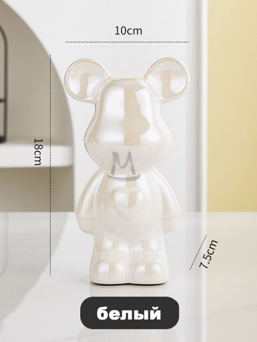 Декоративные статуэтки для интерьера и декора дома Мишка Тедди Bearbrick копилка с сердцем