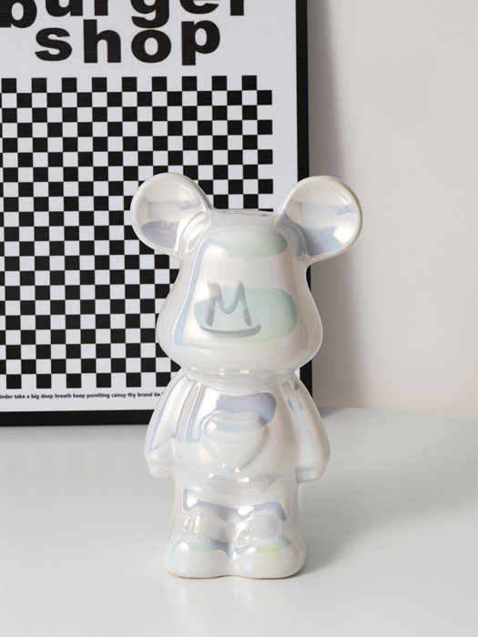Декоративные статуэтки для интерьера и декора дома Мишка Тедди Bearbrick копилка с сердцем