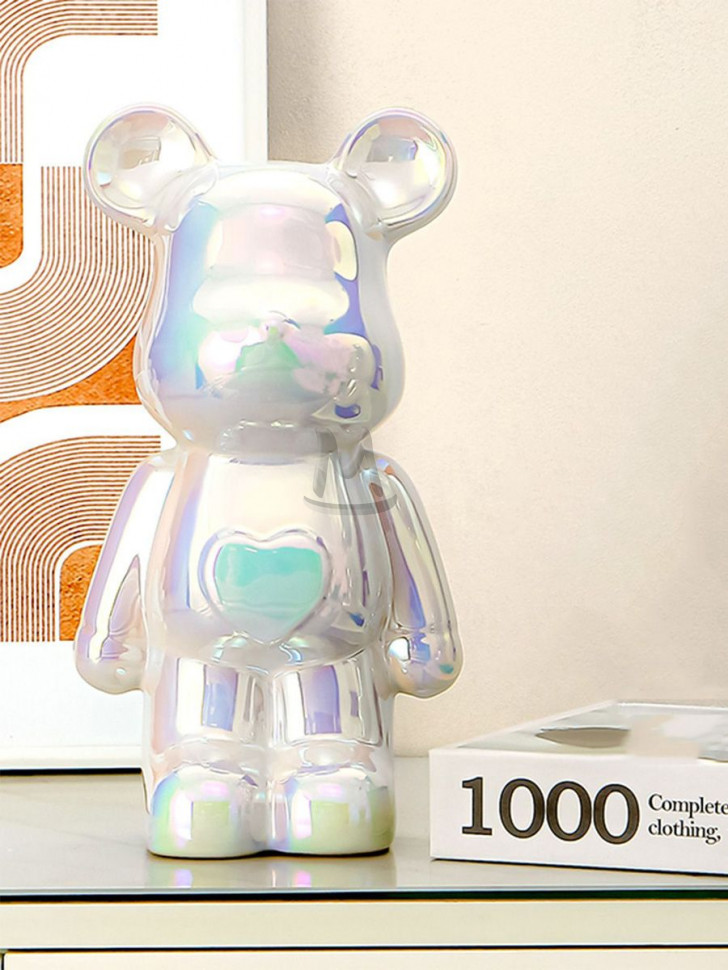 Декоративные статуэтки для интерьера и декора дома Мишка Тедди Bearbrick копилка с сердцем