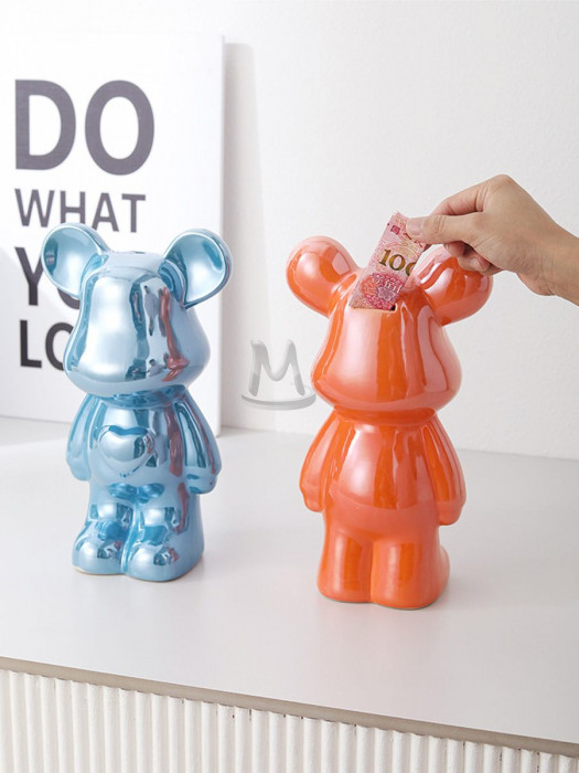 Декоративные статуэтки для интерьера и декора дома Мишка Тедди Bearbrick копилка с сердцем