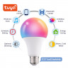 Умная светодиодная лампочка E27 RGB + CCT Bluetooth Smart Led Bulb 10W Tuya, лед многоцветная Е27, теплая, холодая лампа с Алисой, Siri, Alexa, Google