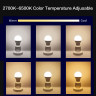 Умная светодиодная лампочка E27 RGB + CCT Bluetooth Smart Led Bulb 10W Tuya, лед многоцветная Е27, теплая, холодая лампа с Алисой, Siri, Alexa, Google