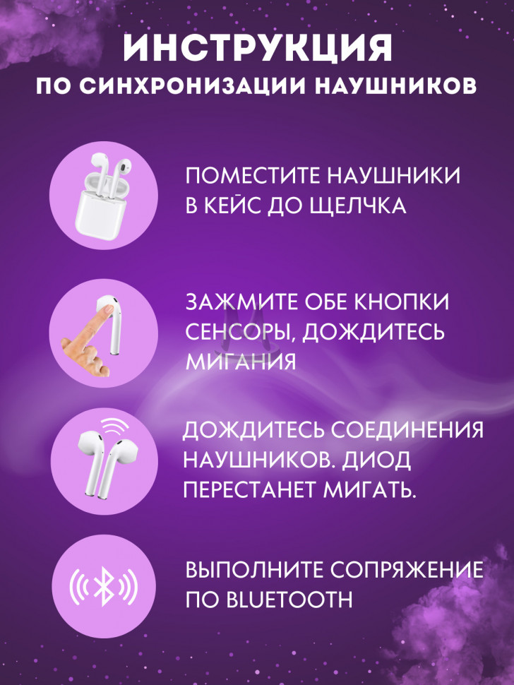 Беспроводные наушники i12 TWS сенсорные Bluetooth 5.0