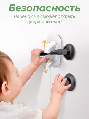 Блокиратор ограничитель накладка для дверной ручки и окон