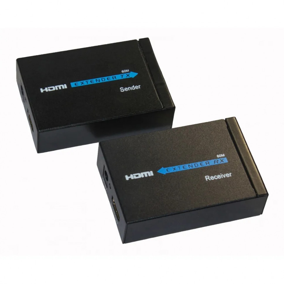 Удлинитель перереходник HDMI по витой паре видеосигнала 60м с RJ-45 cat5e cat6