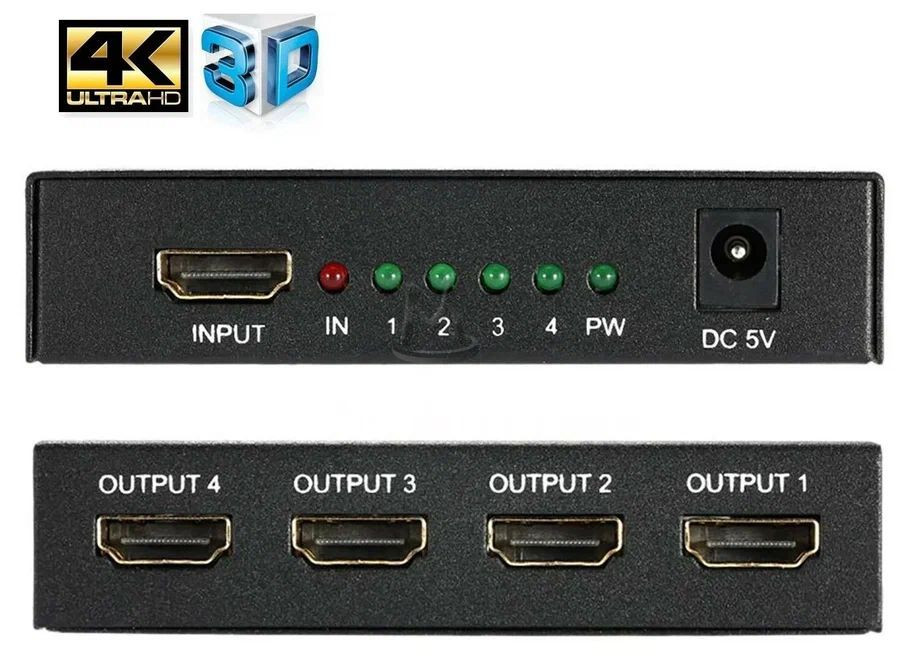 Разветвитель HDMI Splitter 1x4