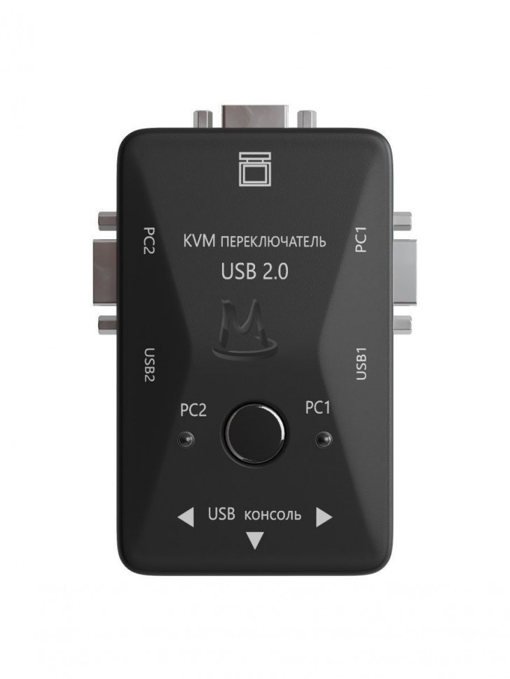 Переключатель переходник адаптер конвертер коммутатор KVM VGA USB 2 порта