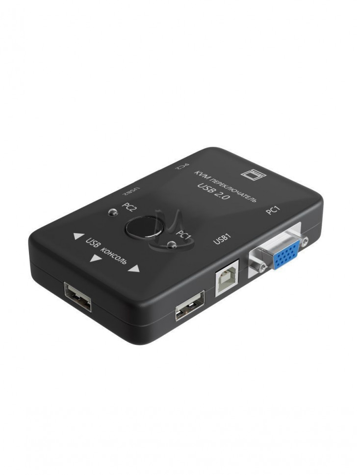 Переключатель переходник адаптер конвертер коммутатор KVM VGA USB 2 порта