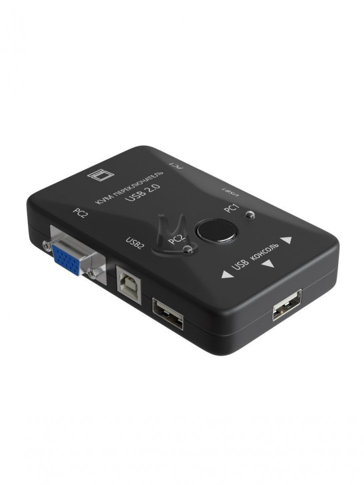 Переключатель переходник адаптер конвертер коммутатор KVM VGA USB 2 порта