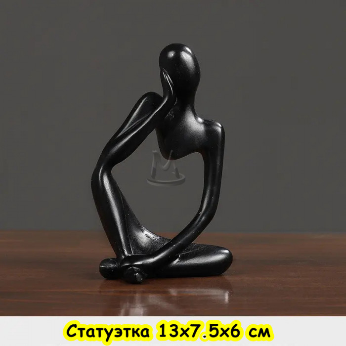 Статуэтка для интерьера голова девушки с рукой / Декоративная интерьерная скульптура девочки для декора дома / Авторская фигурка из смолы