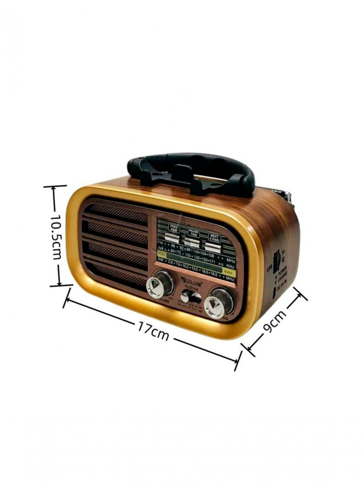 Ретро радиоприемник Bluetooth FM USB MP3 TF SD, MyLatso портативный радио плеер с работой от аккумулятора, батарейки или сети