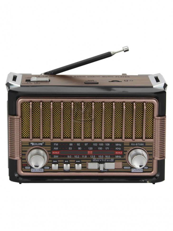 Ретро радиоприемник Bluetooth FM USB MP3 TF SD, MyLatso портативный радио плеер с работой от аккумулятора, батарейки или сети