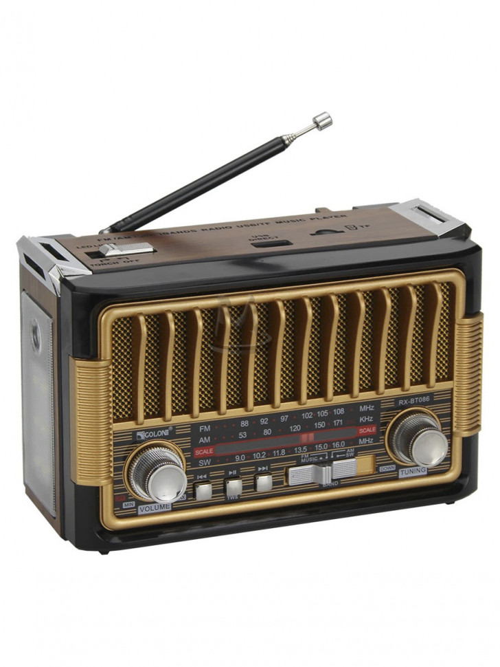 Ретро радиоприемник Bluetooth FM USB MP3 TF SD, MyLatso портативный радио плеер с работой от аккумулятора, батарейки или сети