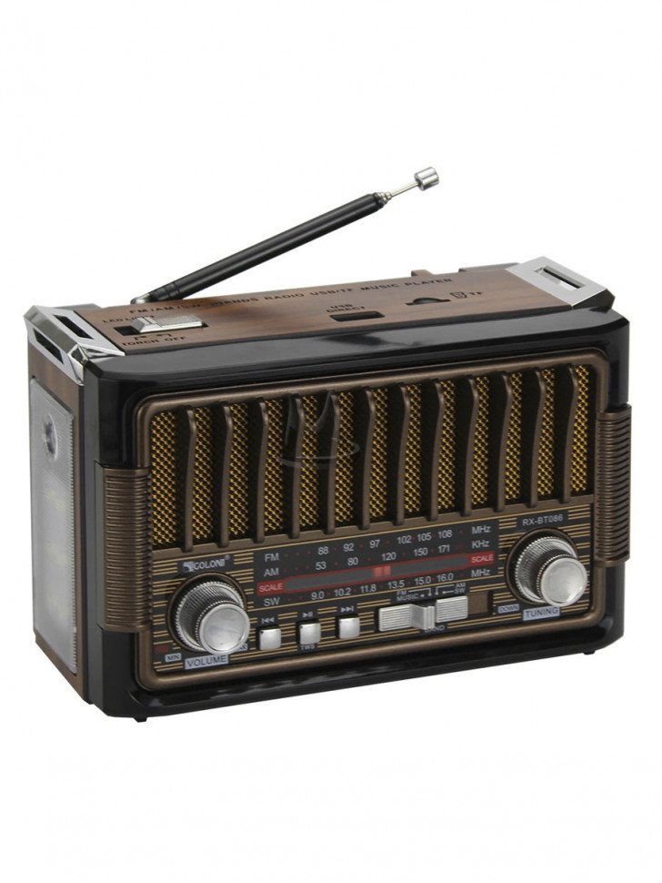 Ретро радиоприемник Bluetooth FM USB MP3 TF SD, MyLatso портативный радио плеер с работой от аккумулятора, батарейки или сети