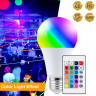 Cветодиодная лампочка E27 RGB + CCT 10W / Лед многоцветная Е27, теплая, холодная лампа с пультом