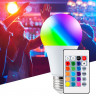 Cветодиодная лампочка E27 RGB + CCT 10W / Лед многоцветная Е27, теплая, холодная лампа с пультом