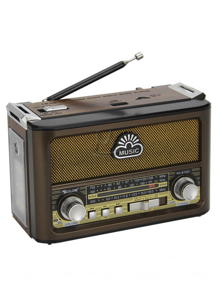 Ретро радиоприемник Bluetooth FM USB MP3 TF SD, MyLatso портативный радио плеер с работой от аккумулятора, батарейки или сети