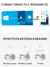 Внешний дисковод CD DVD оптический привод USB Хаб 4в1
