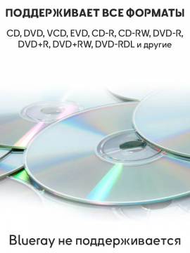 Внешний дисковод CD DVD оптический привод USB Хаб 4в1