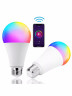 Умная светодиодная лампочка E27 RGB + CCT WiFi Smart Led Bulb 10W Tuya / Лед многоцветная Е27, теплая, холодная лампа с Алисой, Siri, Alexa, Google