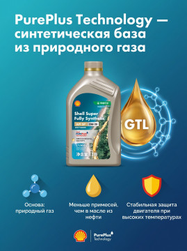 Моторное масло Shell 0W-20 1л синтетическое