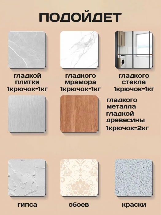 Крючки настенные самоклеящиеся, крепеж для картин