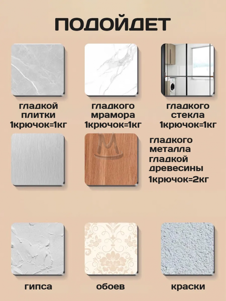 Крючки настенные самоклеящиеся, крепеж для картин